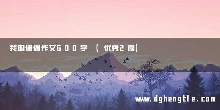 我的偶像作文600字 (优秀2篇)